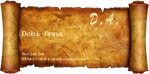 Dobi Anna névjegykártya